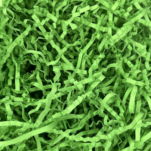 Image of Zankubom 10 LB Parrot Green Crinkle Cut Paper Shred Filler Great for Gift Wrapping, Parrot Green Basket Fillers, Birthday, Gift Wrapping, Halloween Thanksgiving Christmas Party Decor Filling Supplies