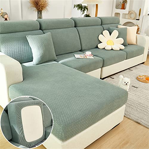 MINGPINHUIUS Sofa Sitzkissenbezug Stretch Sofabezug, Universal Elastisch Sofa Seat Cover, rutschfest Sofa Überzug Schonbezug für Sofakissen L-Förmig Chaiselongue Möbelschutz