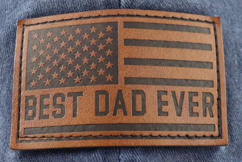 Image of Best Dad Ever American Flag Hat,Adjustable Cotton Embroidered Fathers Day Birthday Gifts for Papa Baseball Cap
