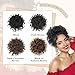BOGSEA Curly Messy Bun Hair Pieces Elastic Drawstring Curly Hair Buns for Short Thin Hair Synthetic Ponytail Extension hair bun for Women (Black to Auburn Brown)