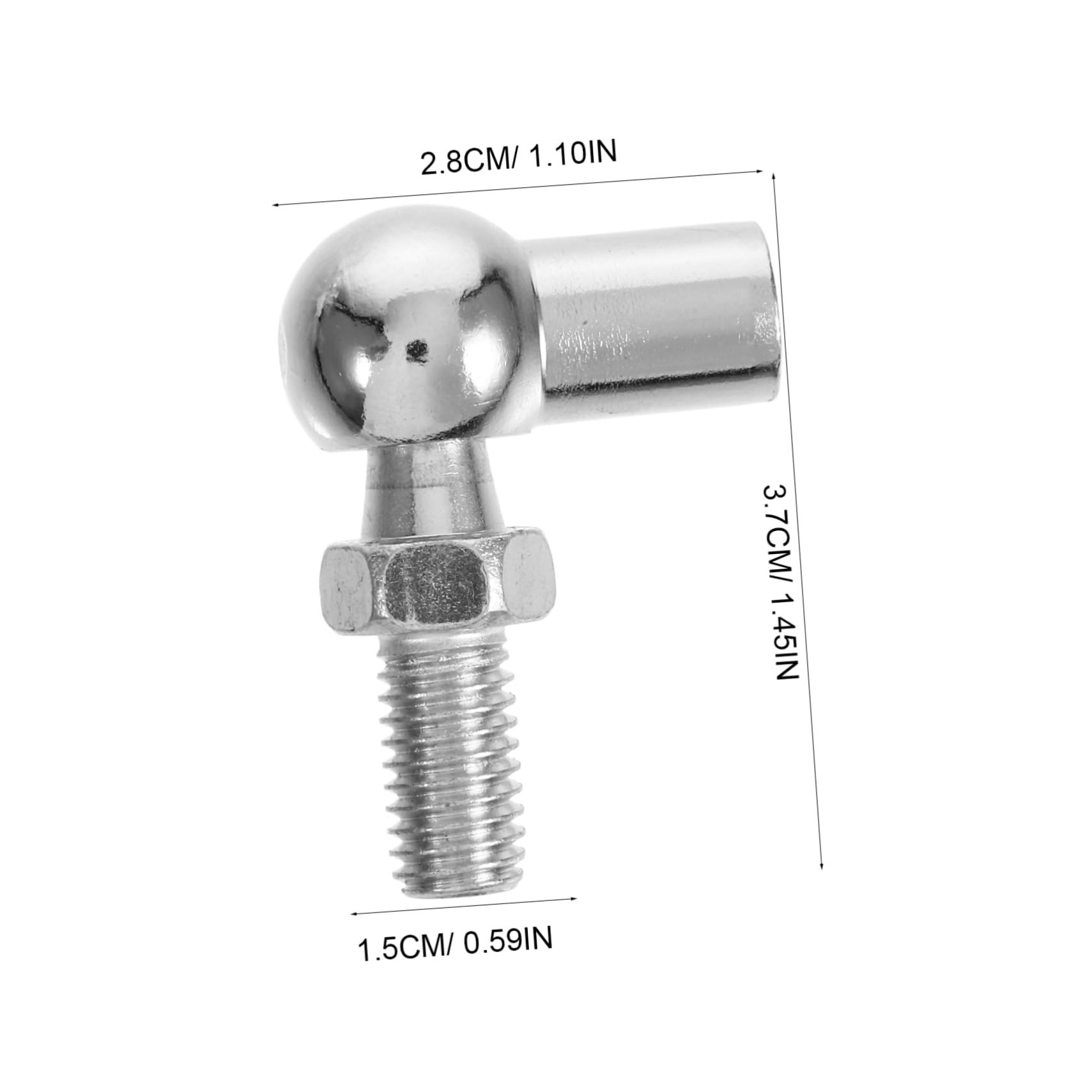 Gadpiparty 4pcs Gas Spring Connector Rod End Balls Joint for Right Hand Female Male Thread Balls for Hydraulic Applications Versatile Gas Strut Spring Fittings