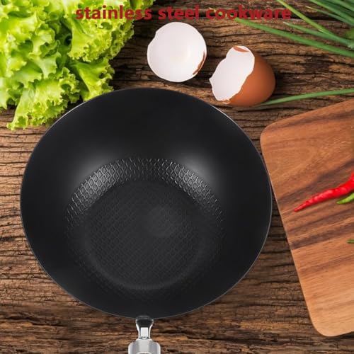 Sartén Wok de acero al carbono con tapa 7.87 in miniatura 7