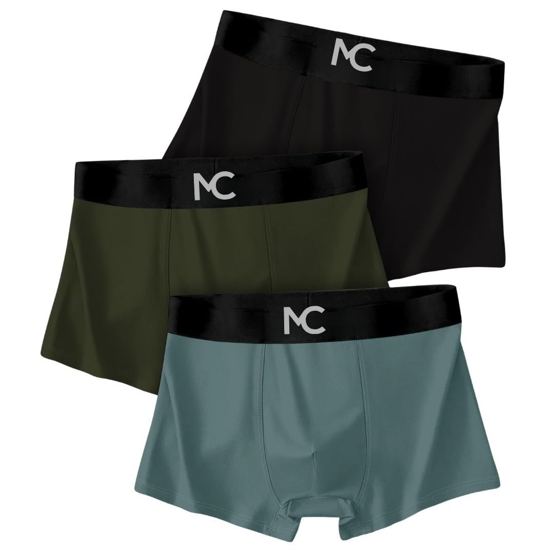 Men's Microfiber Boxer Briefs for Men | Ultra Soft, Breathable, Moisture Wicking Stretch Trunks | Anti-Chafing Comfort | Elastic Waistband Pack of 3-picture-56