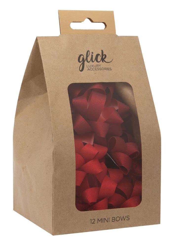 Glick Gift Wrap Accessories Pack Of 12 Mini Bows - Red