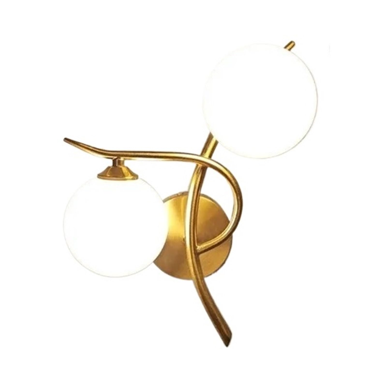 Aplique de pared LED dorado con bola de cristal para dormitorio y pasillo de diseño moderno