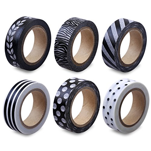 LolliZ Washi  Cinta adhesiva con estampado  Movie Magic Set con seis rollos de diversión y festivas colores