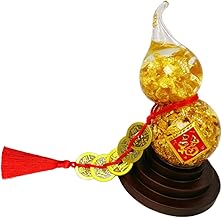 1pc Hulu Ornament Gold Treasure Box Decorative Balls Gourd Craft Home Decor