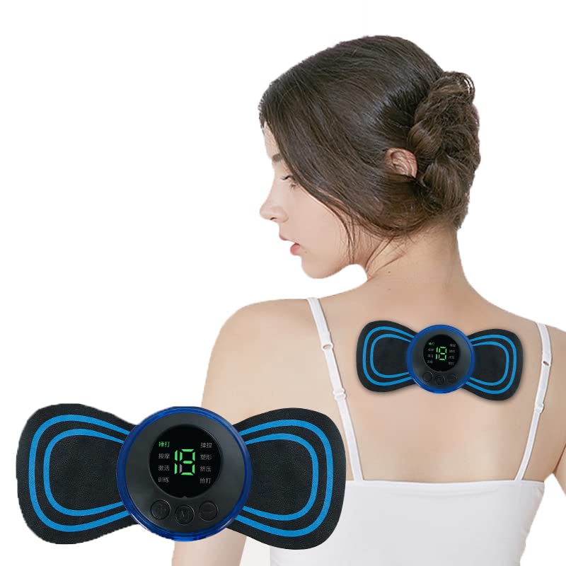 Masajeador de cuello, dispositivo de entrenamiento EMS, masajeador cervical, hombros, abdominales, masaje eléctrico de tejidos profundos, electroestimuladores para cuello, espalda, hombros, piernas, 1