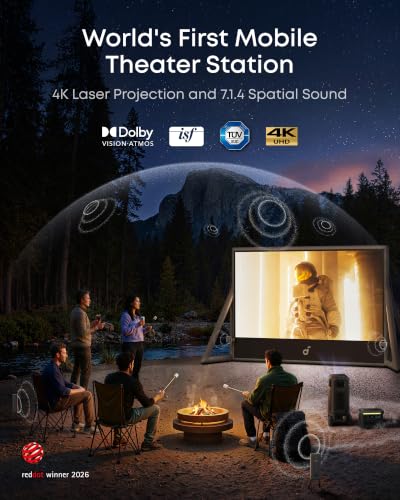 Image of soundcore Nebula X1 Pro with Anker SOLIX C1000 Power Station, 4K Triple Laser Projector for Home and Outdoor, 3500 ANSI Lumens, 7.1.4 Space Sound, Dolby Atmos, Optical Zoom, 56000:1 Contrast