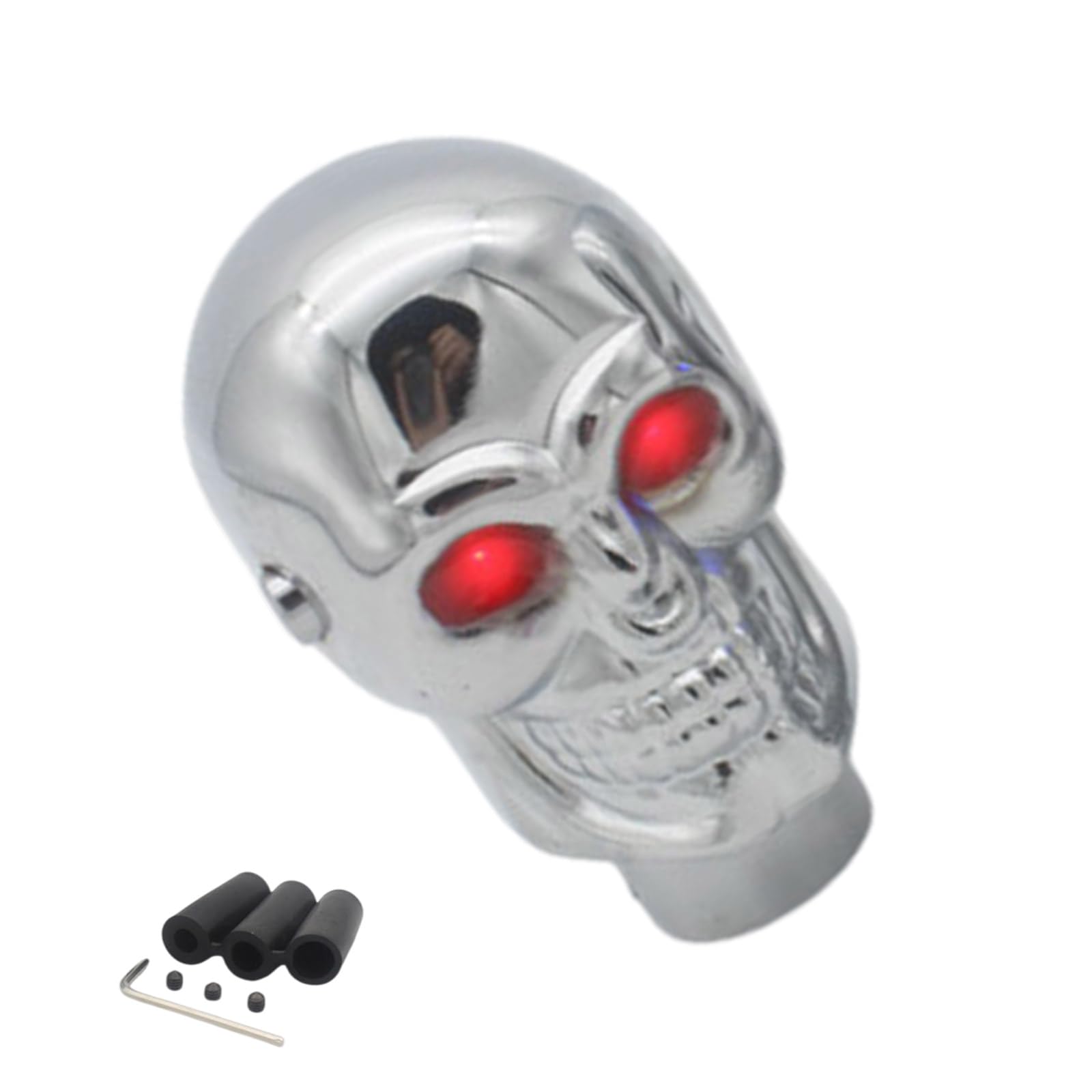 Hsioluted Red Unique Skull Head Stick Car Gear Shifts Knob Manual Transmission Lever Shifter Lever Car Interior Enhancement Adjustable Light Shifter