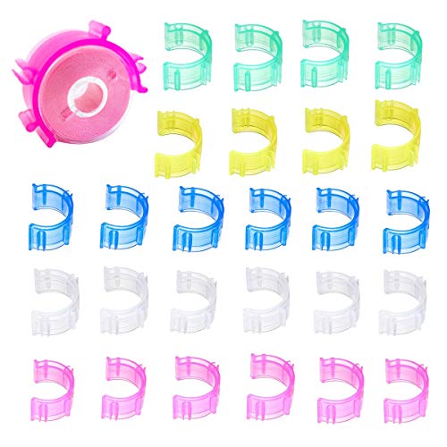 Fbshicung 80Pcs/Pack Colorful Sewing Bobbin Small Clips Sewing Tool Accessory Thread Clips Holder Tool