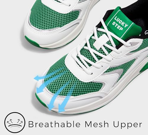 LUCKY STEP Women's Air Cushion Sneakers Rhinestone Fashion Running Gym Jogging Casual Sparkly Arch Support Walking Shoes3