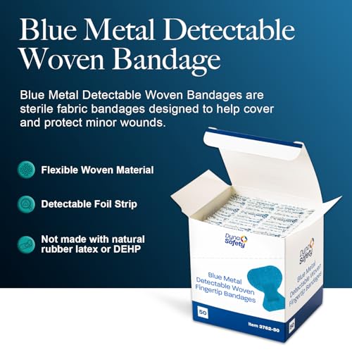 Bandages détectables en métal bleu pour éviter la contamination alimentaire