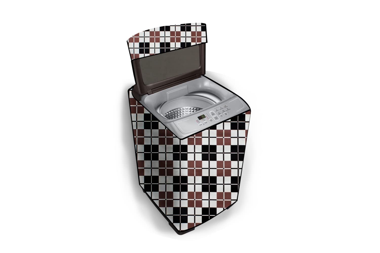 Stylista Top Load Fully Automatic Washing Machine Cover Compatible for Panasonic 6.5 kg, 7 kg & 7.5 kg, Checkered Pattern Grey (B0CJTYVHV5) Amazon Price History, Amazon Price Tracker