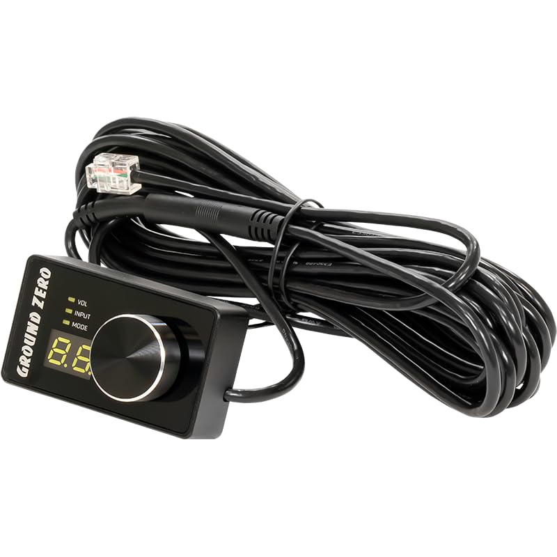 Ground Zero GZREM 6‑10 - Telecomando DSP cablato con display LCD per GZDSP 6‑10SQ, controllo livello e subwoofer, cavo di collegamento da 5 m, alloggiamento in alluminio