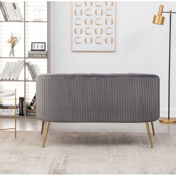 Image of 2-Seater,Loveseat Sofa Couch for Home and Living Room Bedroom & Office and Hallway Sofa (Grey)