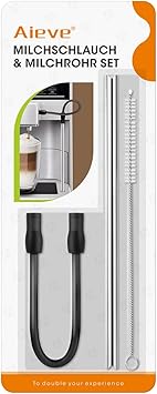 Milchschlauch Set Für Siemens EQ6 - Mit Edelstahlrohr Und Bürste