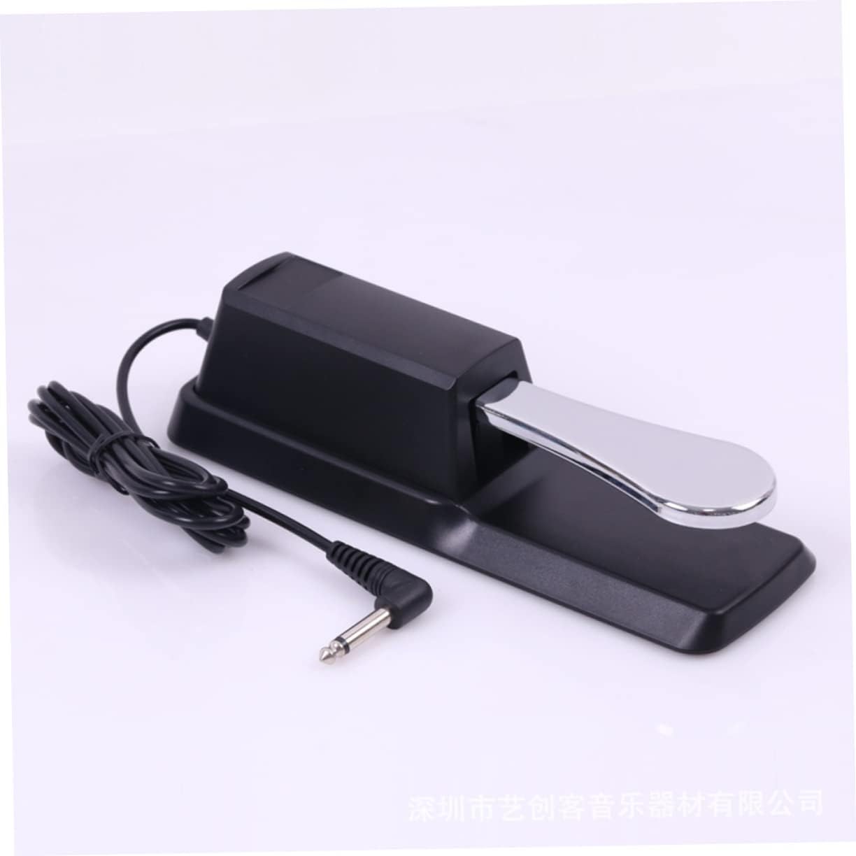 SHOWERORO Sustain Pedal for Keyboard High-tough Foot Pedal Non- Base Compatible Electronic Keyboards and Digital Pianos for and Black