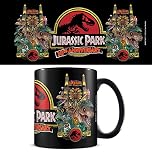 Pyramid International Jurassic Park Mug in Presentation Gift Box (30th Anniversary Logo Design) 11oz Black Mug Gift Set Jurassic Park Ceramic Coffee Mug Official Jurassic Park Merchandise (MGB27657)
