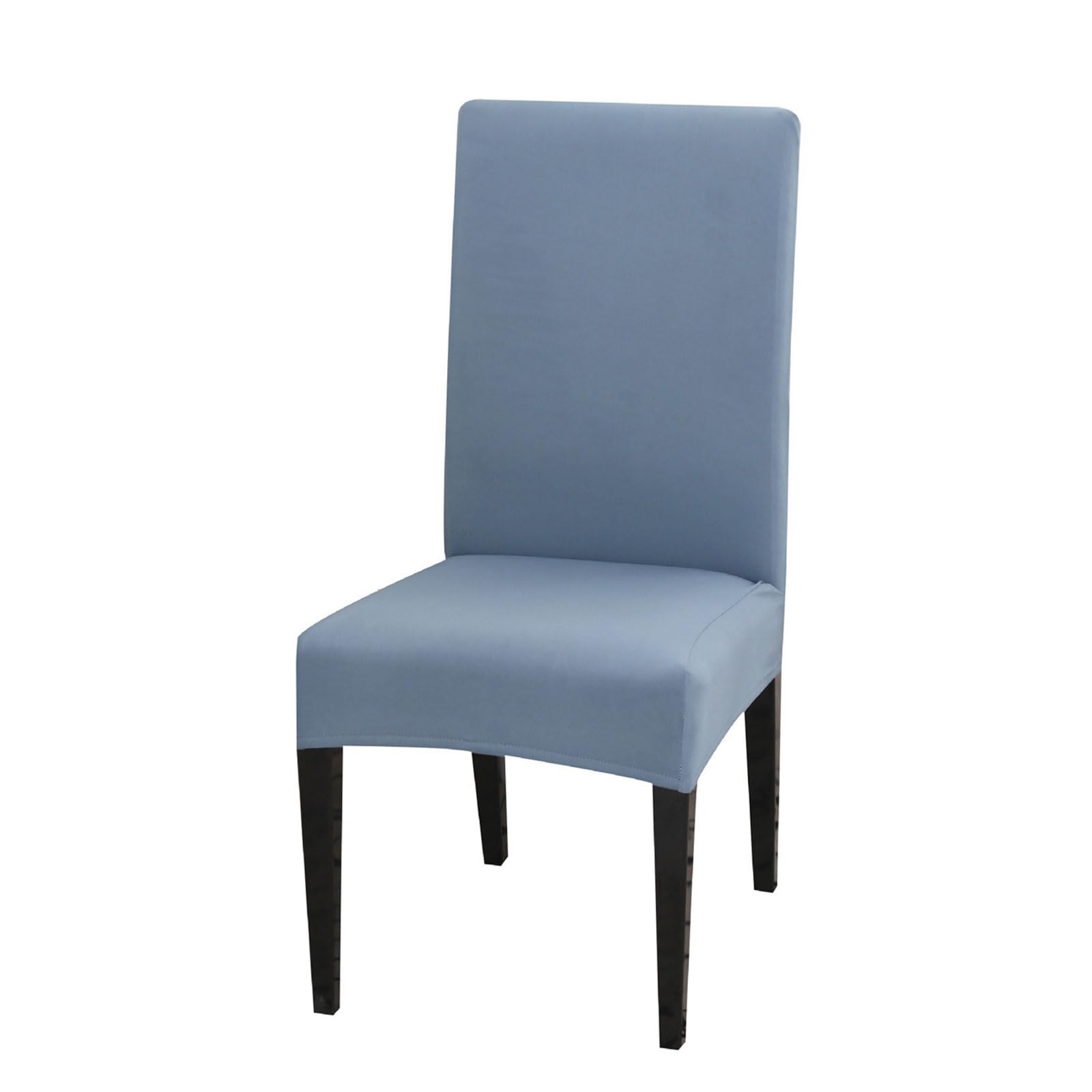 Carotoe Gray Blue Christmas Chair Cover Soft Chair Slipcover Wedding Back Cover For Holiday Dinning Room Party Decors Back