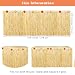 Fovths Luau Grass Table Skirt Natural 9 Feet x 29.5 Inch Hawaiian Table Skirt for Tropical Hawaiian Party Decorations Luau Costume Party, Straw Yellow