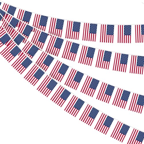 Ahfulife Guirnalda Bandera Estados Unidos, 1 Paquetes de 30