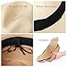 DeELF 2 Packs Beach Hats for Women Summer Straw Sun Hats Wide Brim Panama Hats for Women, Girls and Ladies, Ivory and Tan Color
