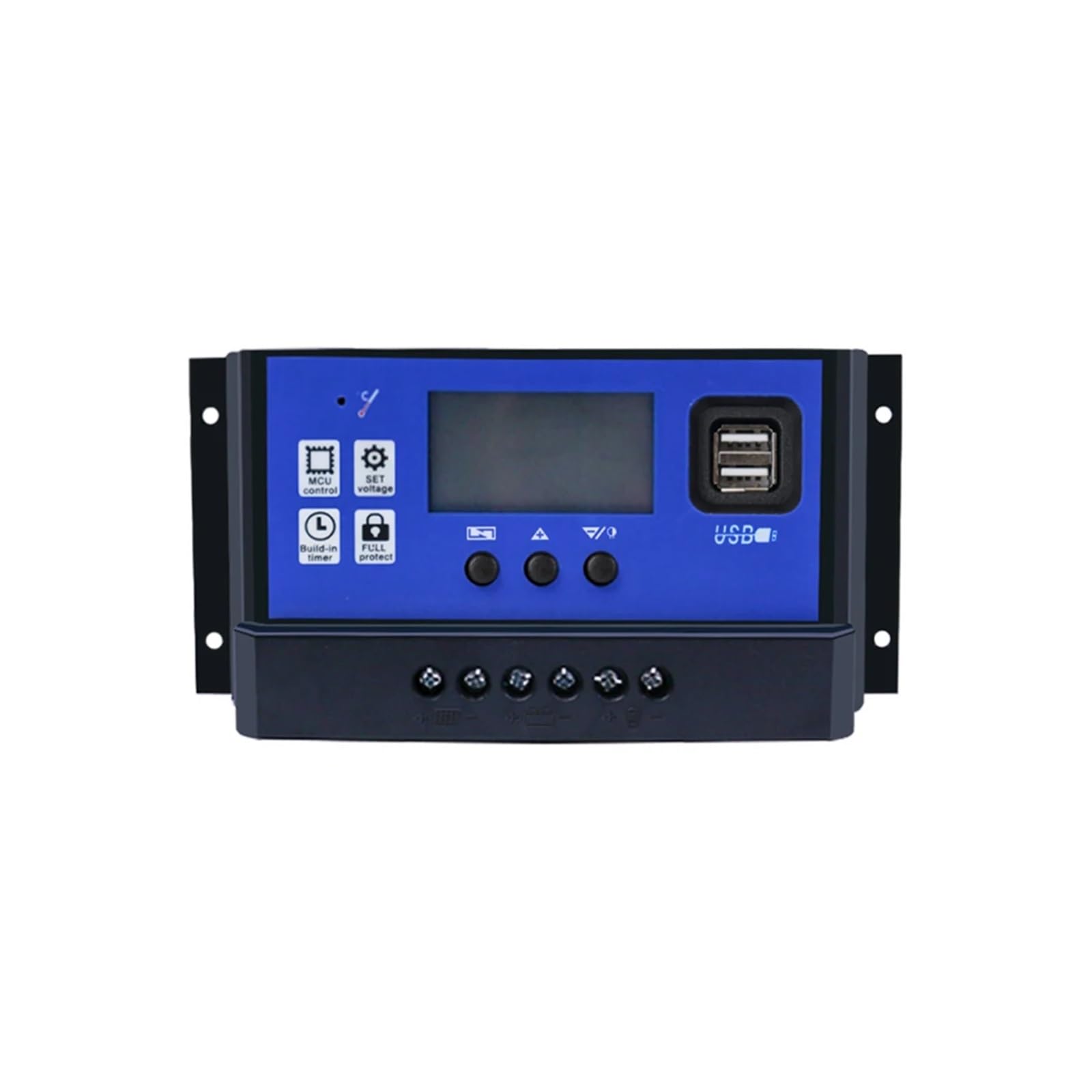 Regolatore Solare PWM da 10A, 20A, 30A, Display LCD, Caricabatterie Fuori Rete con Porta USB, Regolatore da 12 A 24 V, Elettrodomestici(30A)