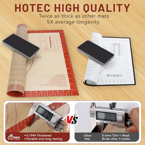 26" x 16" HOTEC Silicone Baking Mat w/ Measurements - image 3