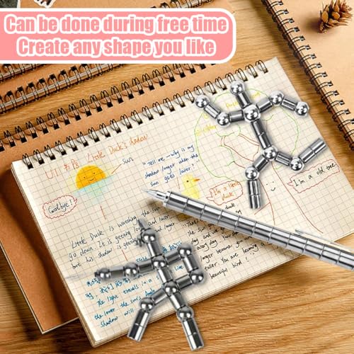 HAMKU Magnetischer Kugelschreiber,Fidget Pen Magnet Stift,Coole Gadgets Stressabbau Druckkugelschreiber,Lustig Multifunktions Magnetstift Geburtstagsgeschenk Für Männer Junge Frauen Kinder