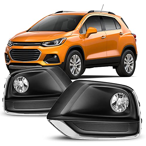 CPW Fog Lights Assembly for [2017 2018 2019 2020 Chevrolet Trax] Fog Lamp Replacement Fog Lights + Switch + Wiring Kit