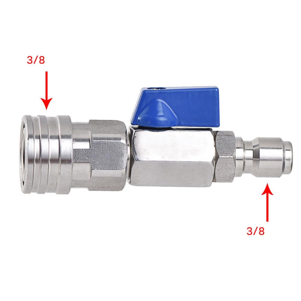 Kit de VáLvula de Bola para Lavadora de Alta PresióN, Conector RáPido 3/8 NPT, 4500 PSI para Manguera de Lavadora EléCtrica
