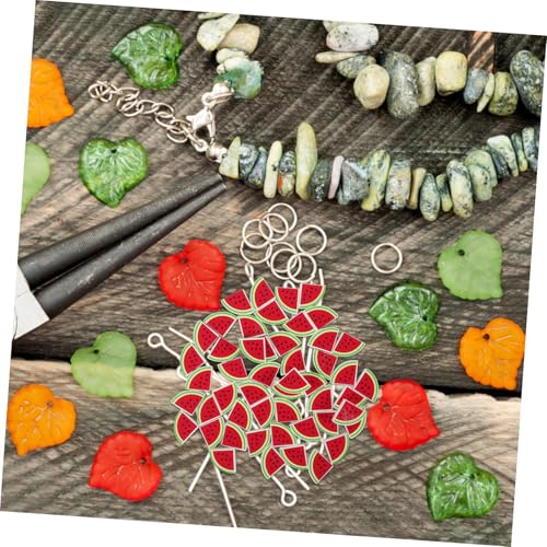 Perles bois pastèque bricolage DIY perles rondes pour colliers colorés - 3