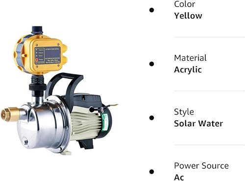 Miniatura 8 de Bomba de refuerzo de presión de 12 HP Bomba de agua automática sin tanque Pozo poco profundo Sistema de bomba de chorro autocebante (JETS-60)