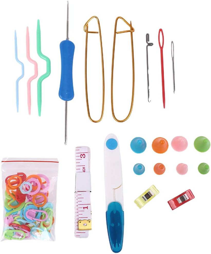 Hahawali ミシン針キットツール織り編み物大きな目の鈍い針ステッチマーカー Faz Co