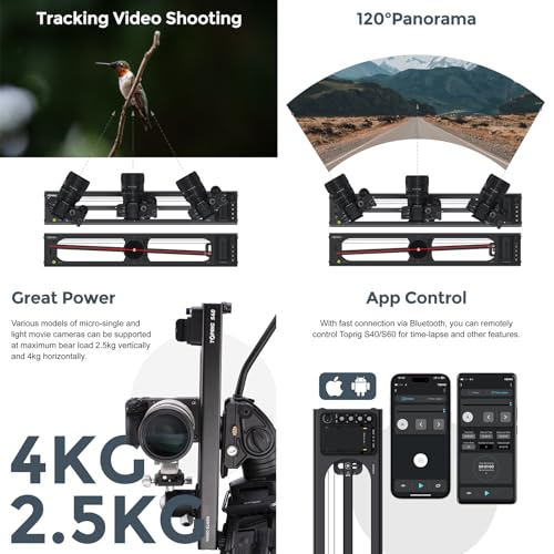 Image of Accsoon Toprig S60 Motorized Camera Slider App Wireless Control Carbon Fiber Dolly Rail Slider Support IME Lapse Photography