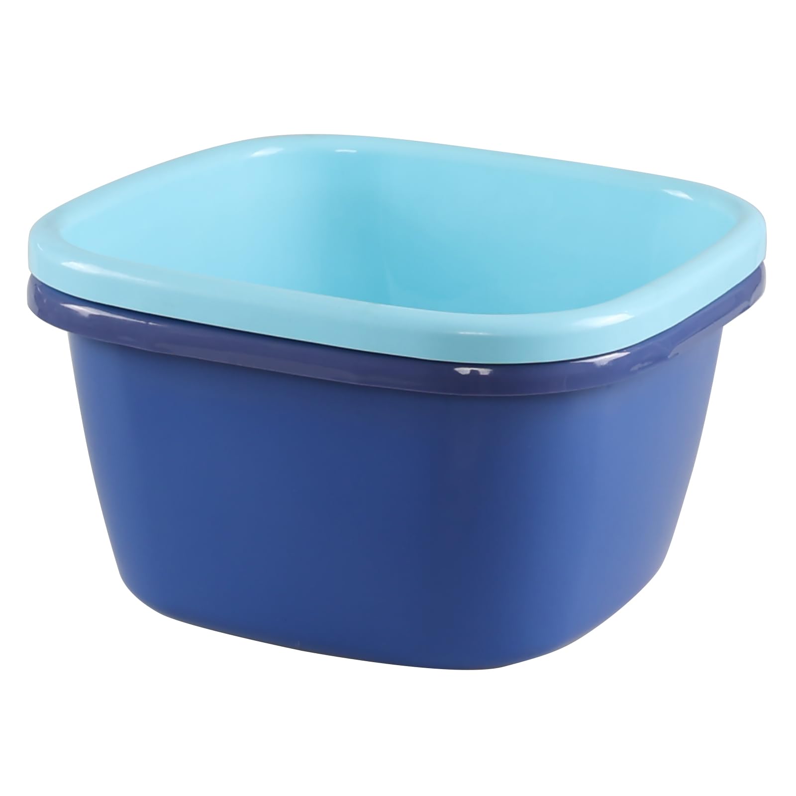 Paquete de 2 lavabos redondos de plástico, 18 cuartos de galón, apilables, para camping, frutas y verduras
