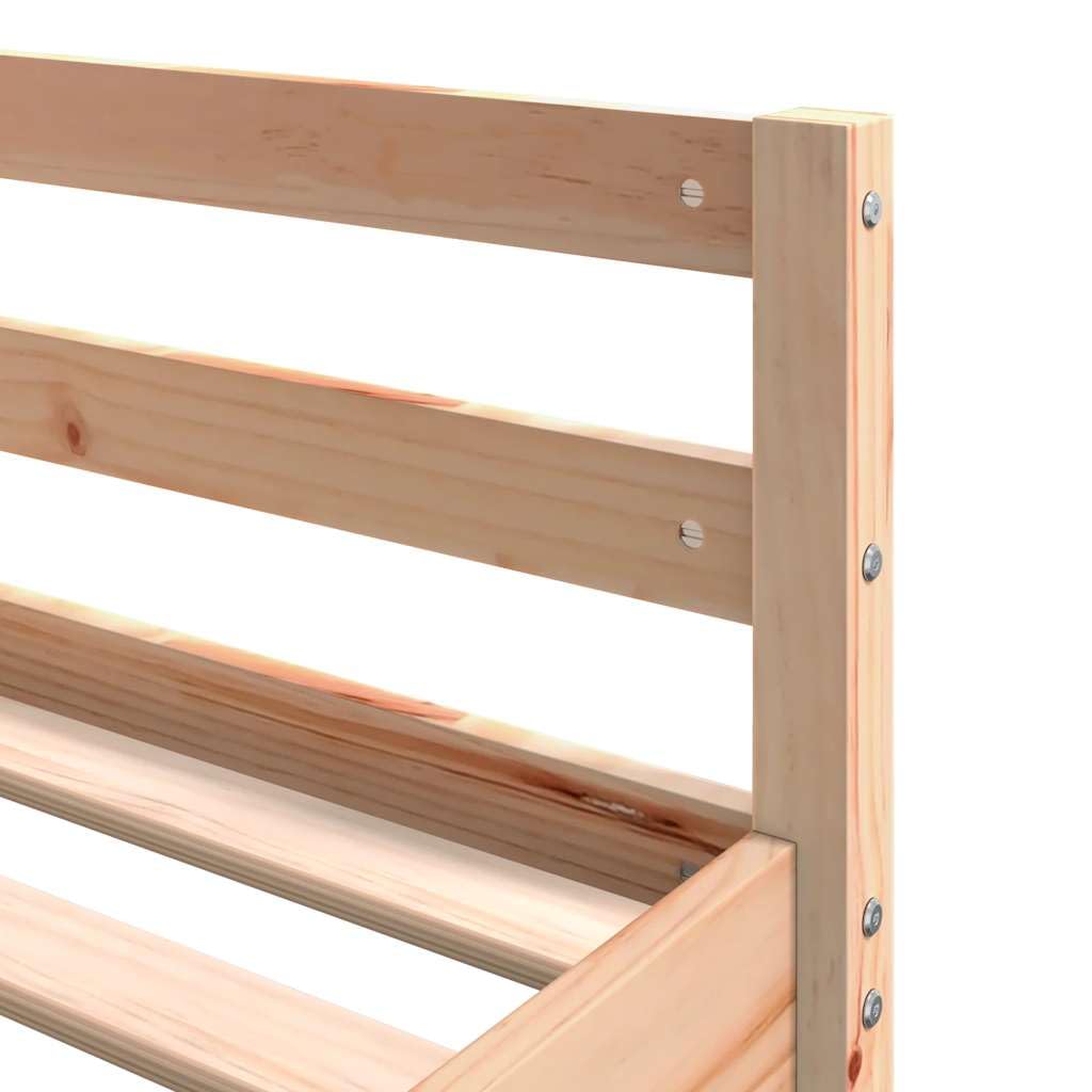 vidaXL Letto Soppalco con Scrivania e Scala 160x200 cm Massello Pino, Letto a soppalco con scrivania, Letto a Mezza traversa per Bambini, Struttura Letto a soppalco