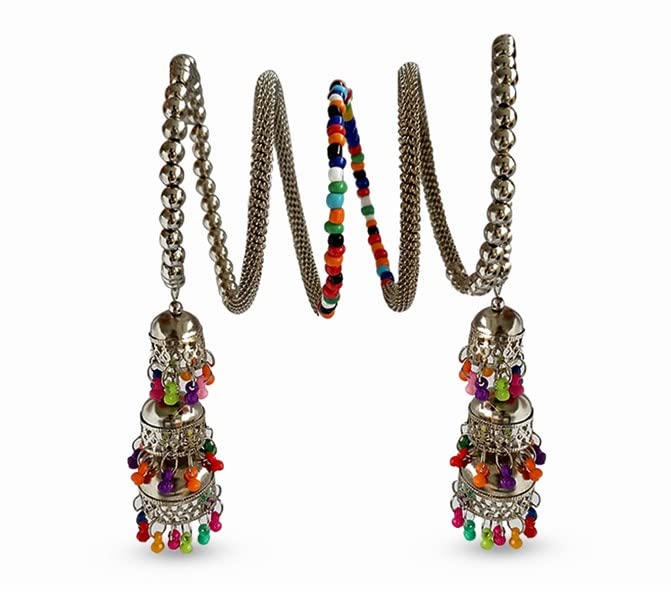 RedChimes Traditional Adjustable Oxidised Silver Multicolor beaded Bracelet With Latkan for Women and Girls (B09YDCHFSY) Amazon Price History, Amazon Price Tracker