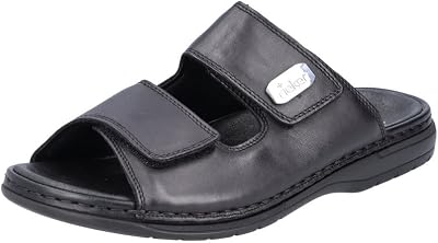 Rieker FSK Pantoletten Herren braun NEU braun | Bequemer als barfuß: Die Rieker Herren Pantolette aus Leder überzeugt mit ...