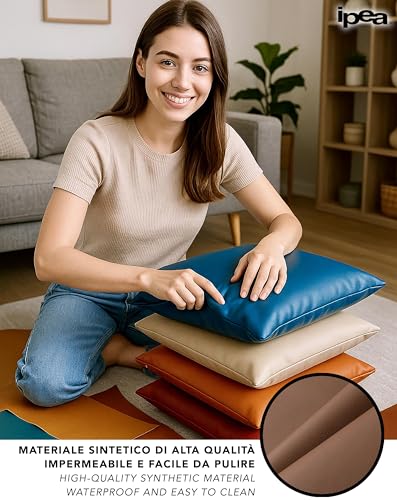 IPEA Kunstleder Braun für Dekor und Beschichtung 140 x 50 cm - Made in Italy - Kunstleder für Sofas, Stühle, Kleidung, Accessoires - Polsterstoff Bezugsstoff Lederoptik - Halben Meter