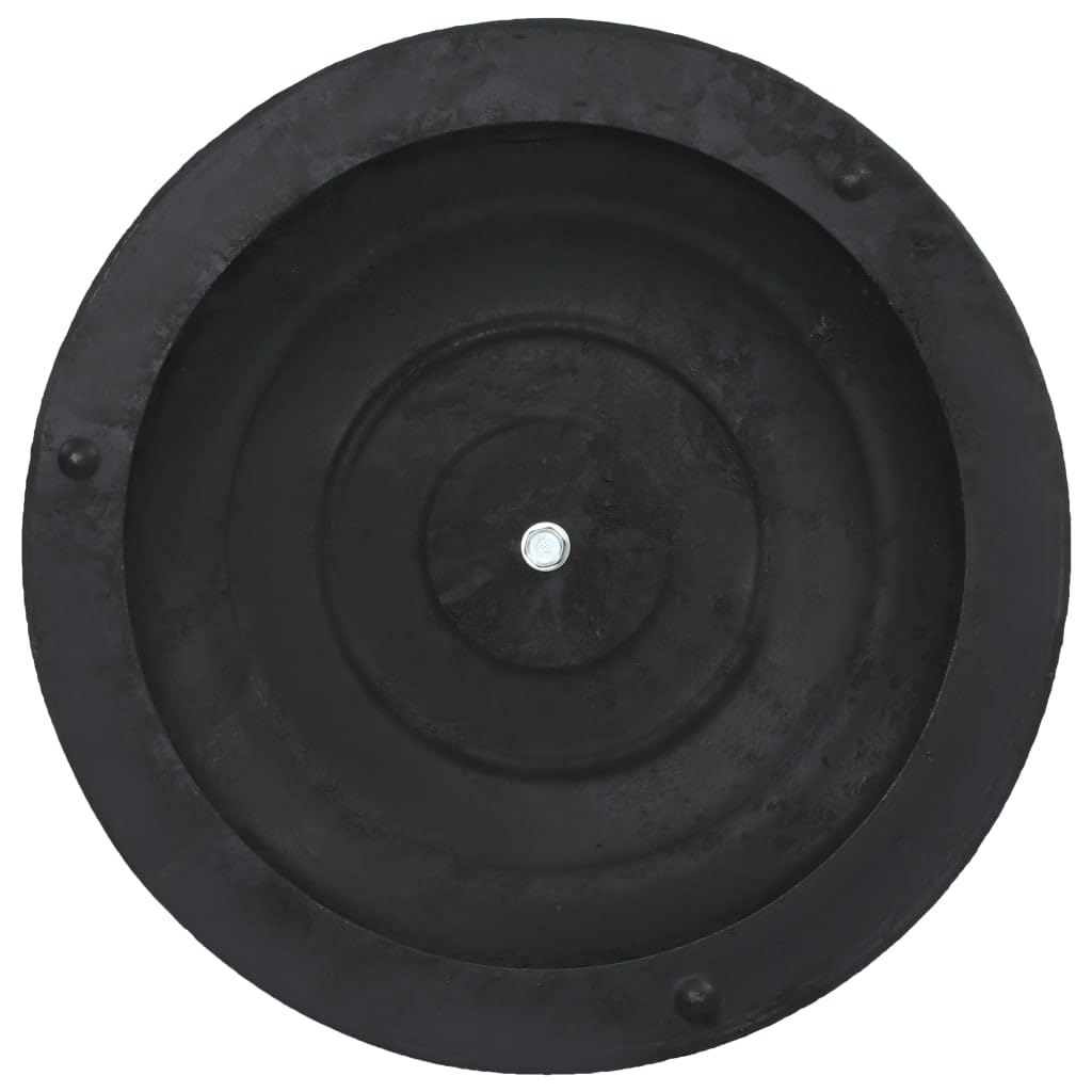 vidaXL Socle Rond de Parasol Polyrésine 10 kg Noir
