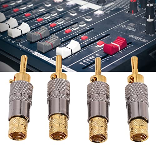 Cable de audio con conectores banana chapados en oro 24K miniatura 3