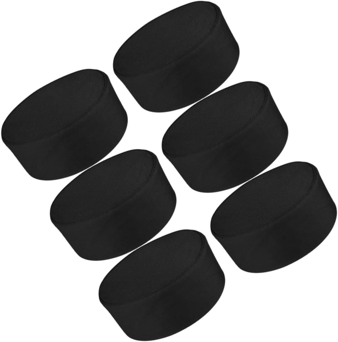 6pcs Unisex Chef Hat with Breathable Mesh Top, Black Kitchen Cooking Cap for Food Service, Catering and Baking Uniforms