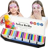Anka Bella 60gm Water Activated Split Cake Face Paint,Professional Washable Non Toxic Face Painting Kit for Kids & Adults,Gift for Halloween Birthday Parties/Carnival