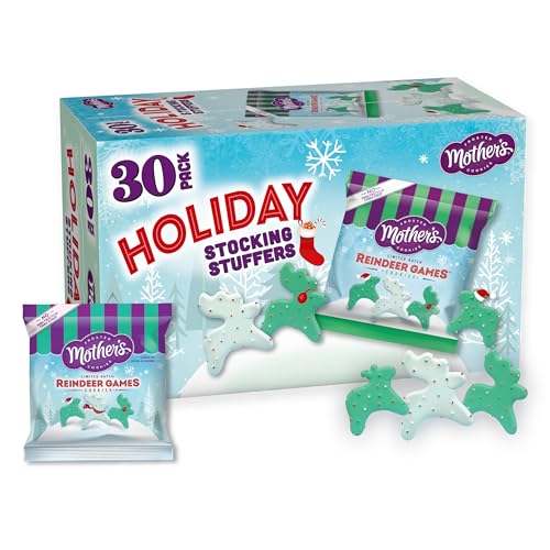 Mother's Holiday Circus Animal Cookies, Reindeer Games, Holiday Cookies, .5 oz Treat Size Pouches, 30 Count