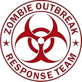 Large Zombie Outbreak Response Team -Red- Vinyl Decal Sticker