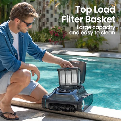 Image of Aiper Scuba S1 - Robotic Pool Cleaner, Powerful Suction, 150-Min Runtime, Wall & Waterline Cleaning, for Inground & Above Ground Pools up to 1600 sq.ft-2024 Basic