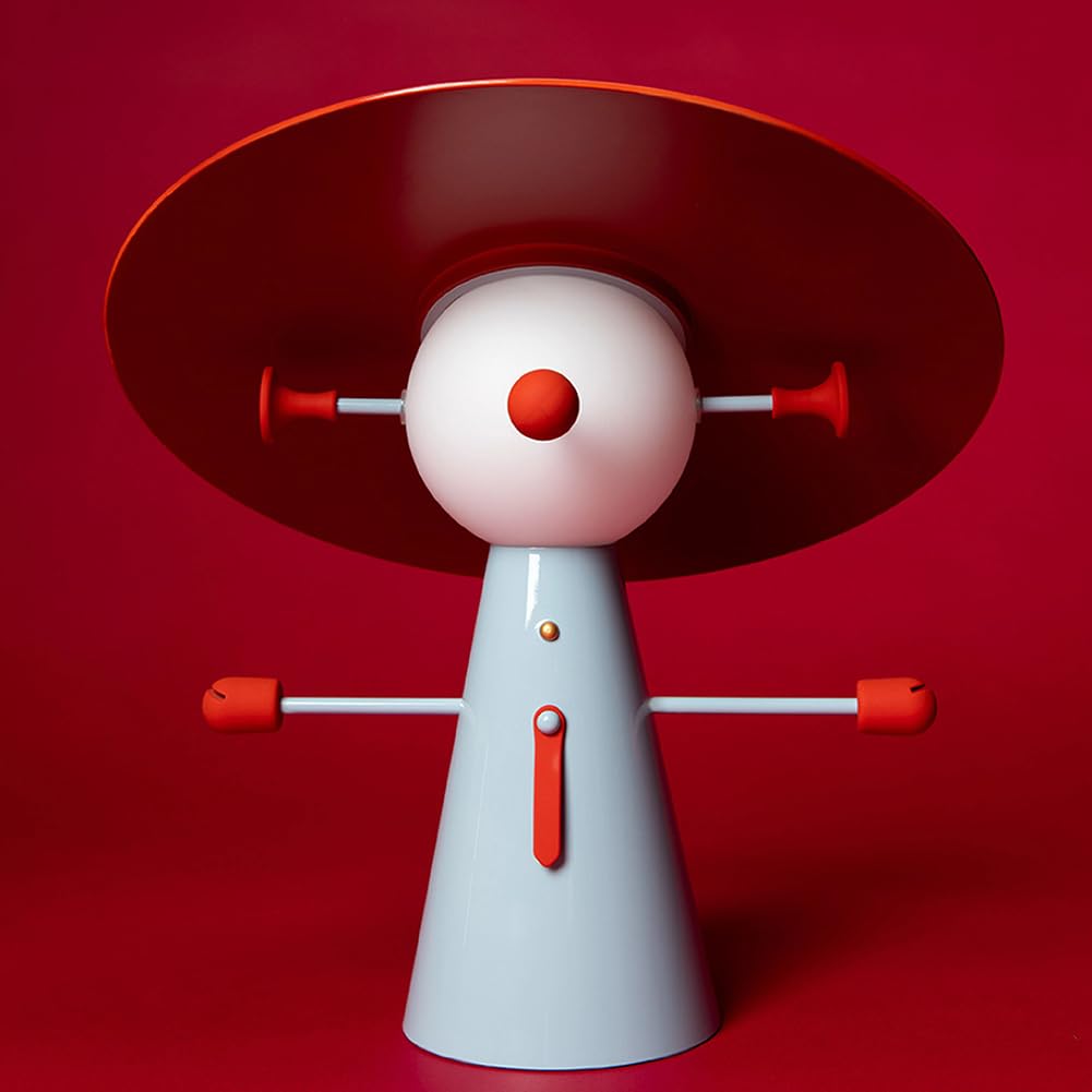 LOGT LED Table Lamp with Touch Switch 3 Brightness Levels Rechargeable, Cordless Mushroom Shaped Lamp USB Rechargeable Portable Night Light Art Deco Rechargeable Bedside Lamplight Red