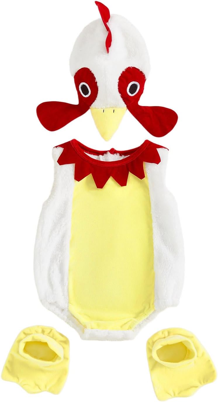 Madjtlqy Baby Halloween Costumes Toddler Girl Boy Outfits Clothes Sleeveless Romper Tops and Hat